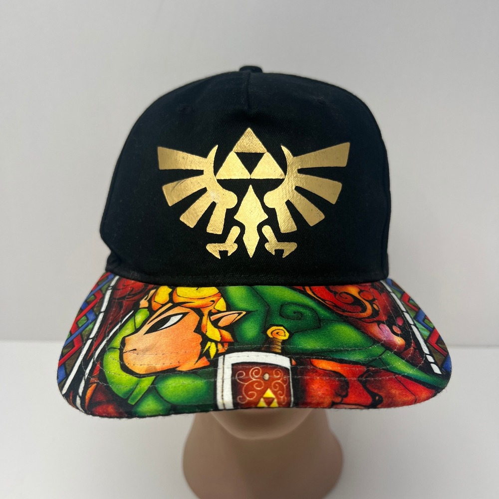 Nintendo Legend of Zelda Hat Youth OSFM Black Gold Snapback Cap 2017 Gaming